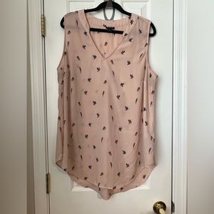 Cute! Pink Torrid tank with colorful little jay birds.